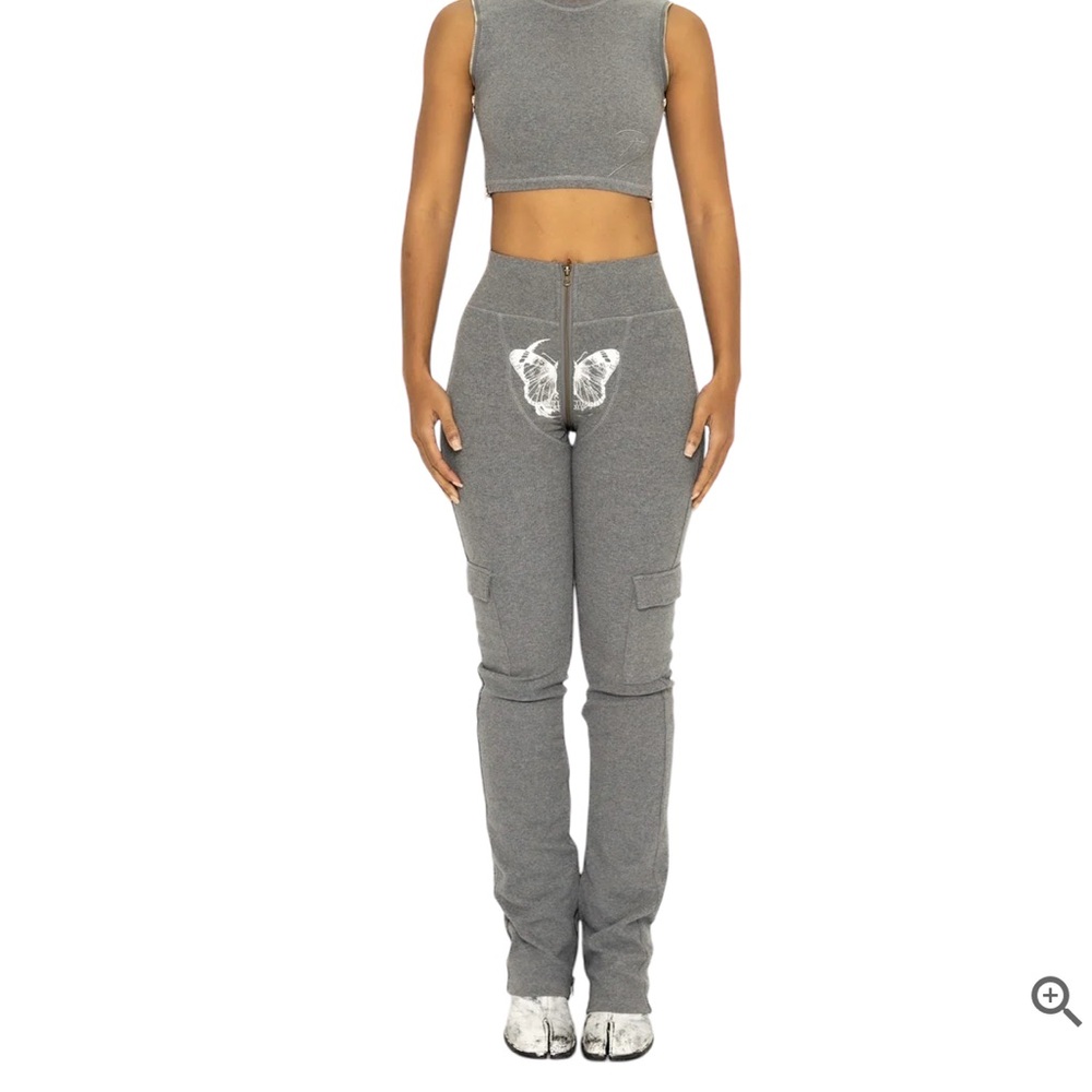 Tordrobes GREY SIGNATURE UZIP PANTS